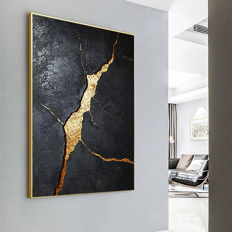 black and gold foil combination effect living room art wall hanging SMC 055
