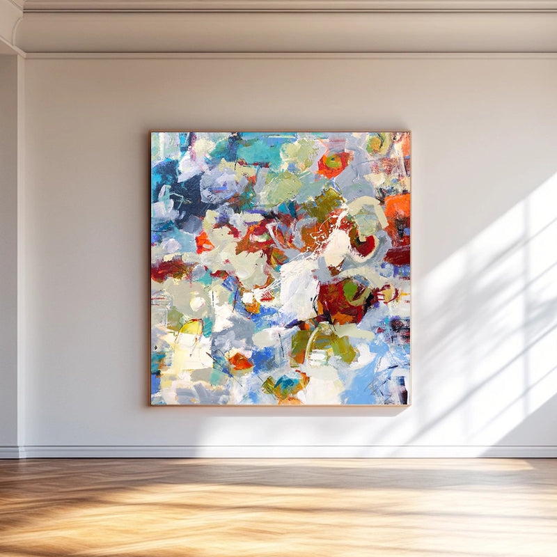 Contemporary Colorful Impression Square Painting SMC 079