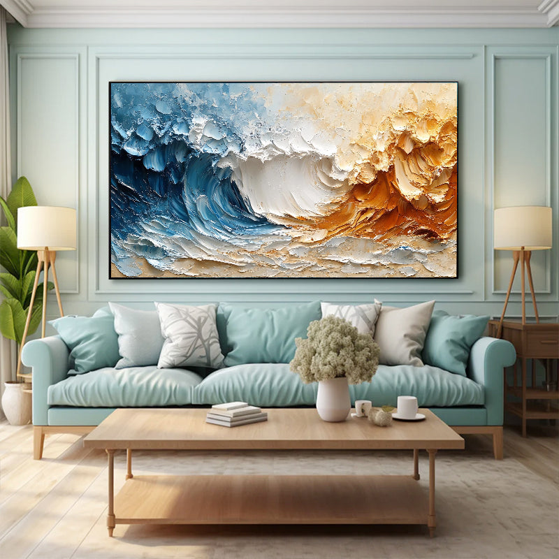 Gold Geldbaum Ölgemälde Dicke Textur Leinwandkunst # SMC 038