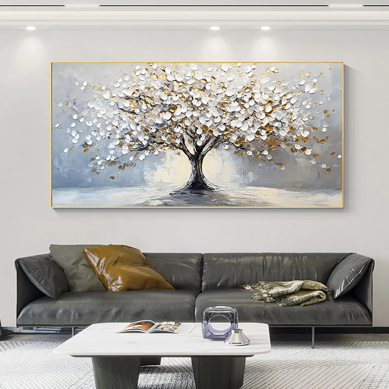 Original hand-painted artistic oil painting, thick texture 3D wall art for living room SMC 062