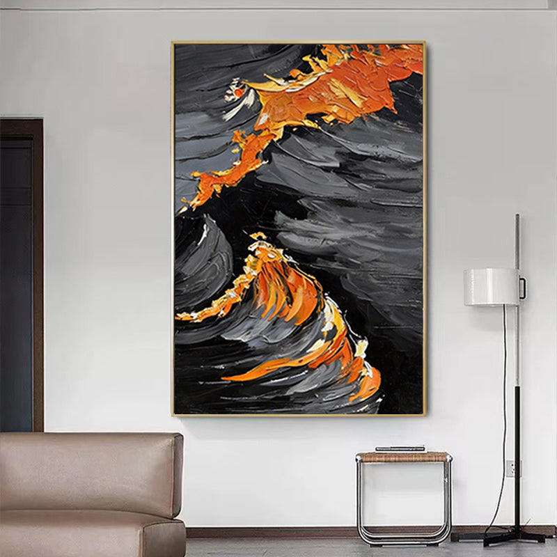 Black Abstract Modernist Art #SMC 030