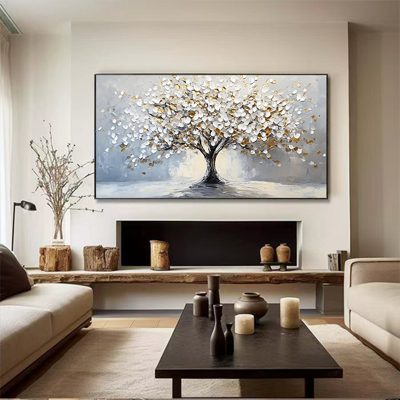 Original hand-painted artistic oil painting, thick texture 3D wall art for living room SMC 062