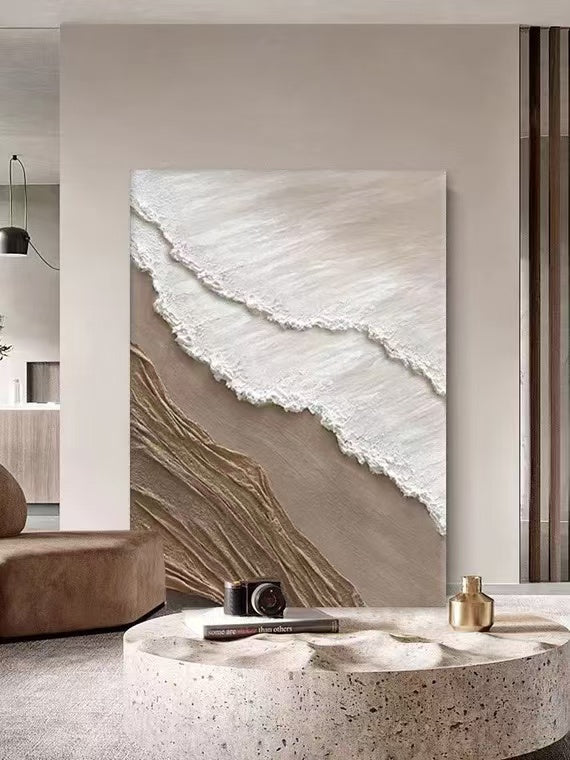 Beiges minimalistisches Gemälde #SMC013