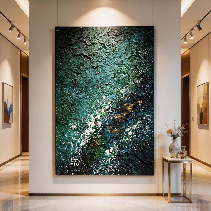 Green Minimalist Abstract Painting #SMC004