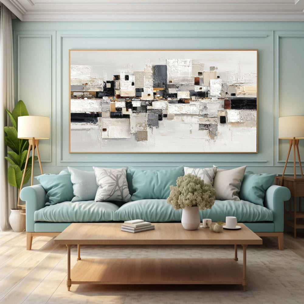 Black, White and Gray Abstract Art # SMC 044