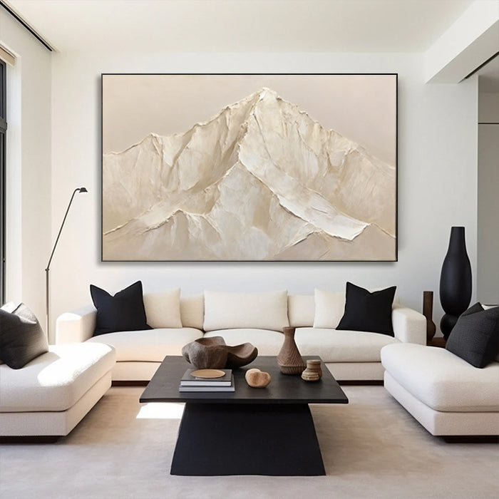 Beige Mountain  Minimalist Painting #SMC003