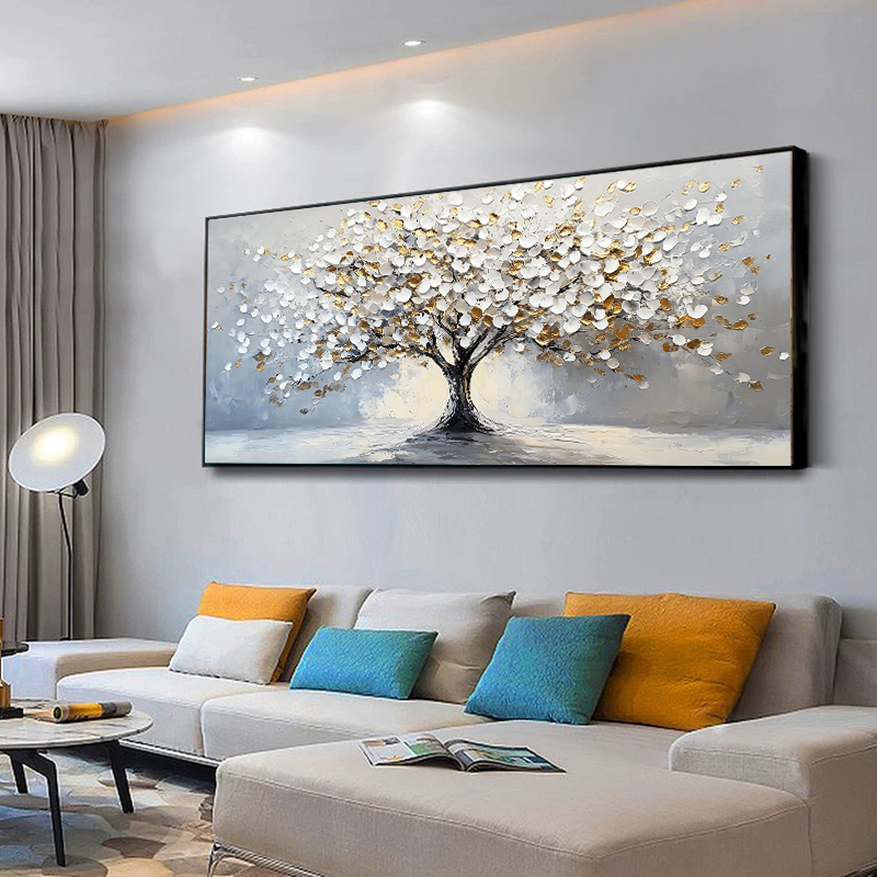 Original hand-painted artistic oil painting, thick texture 3D wall art for living room SMC 062