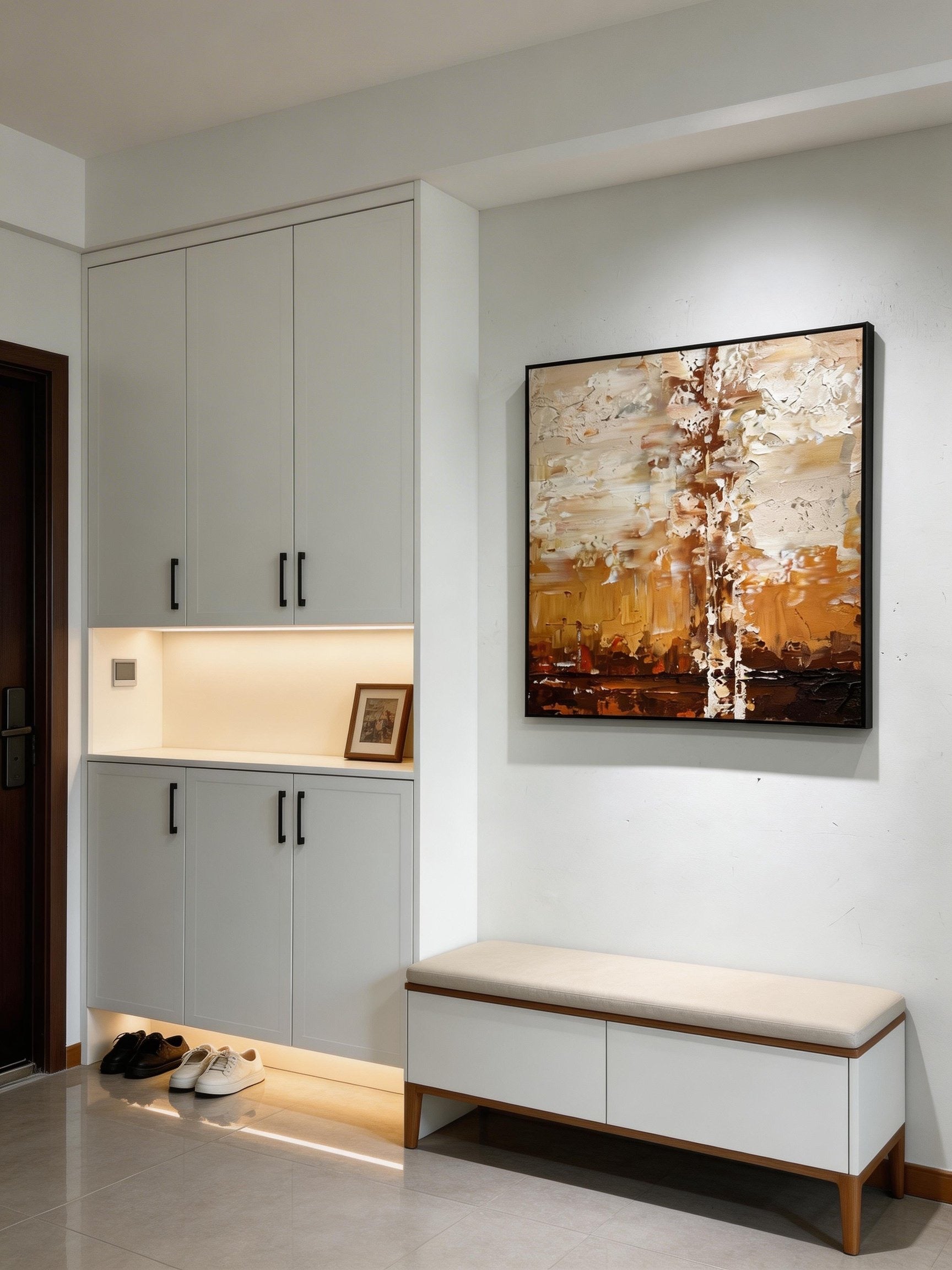 Dark brown  Minimalist Abstract Painting #SMC 006