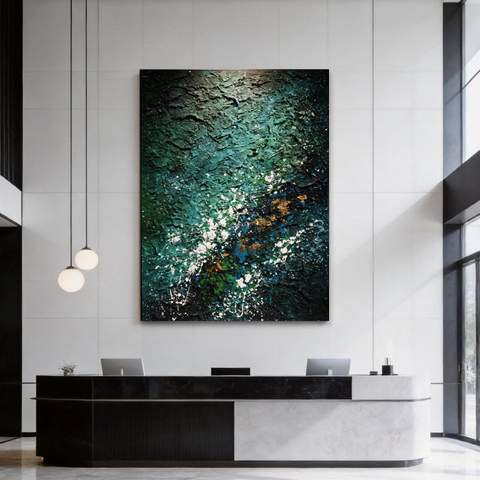 Green Minimalist Abstract Painting #SMC004