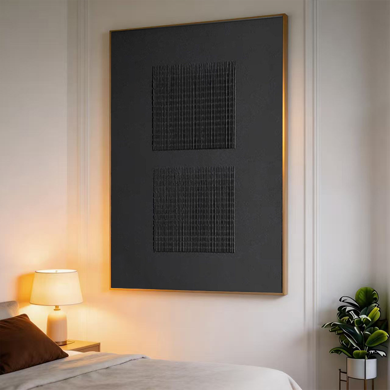 handmade artwork black  effect living room  wall hanging art  painting SMC 059