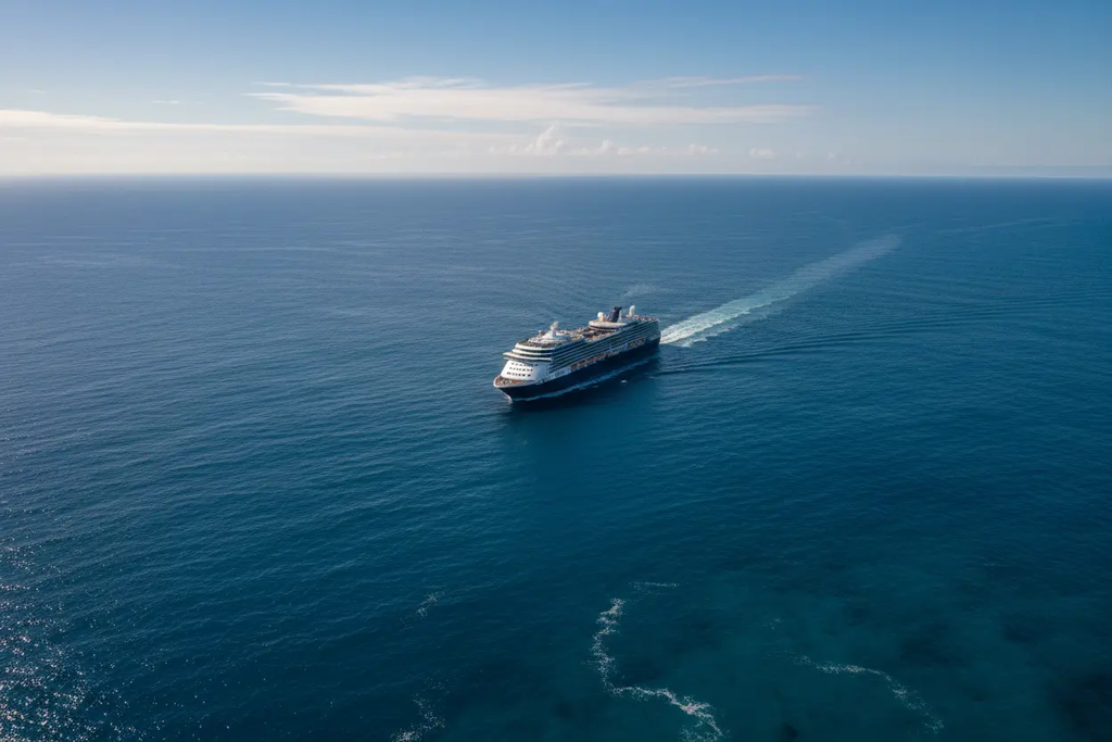 重新生成，太平洋有一艘客轮，从远方是过来