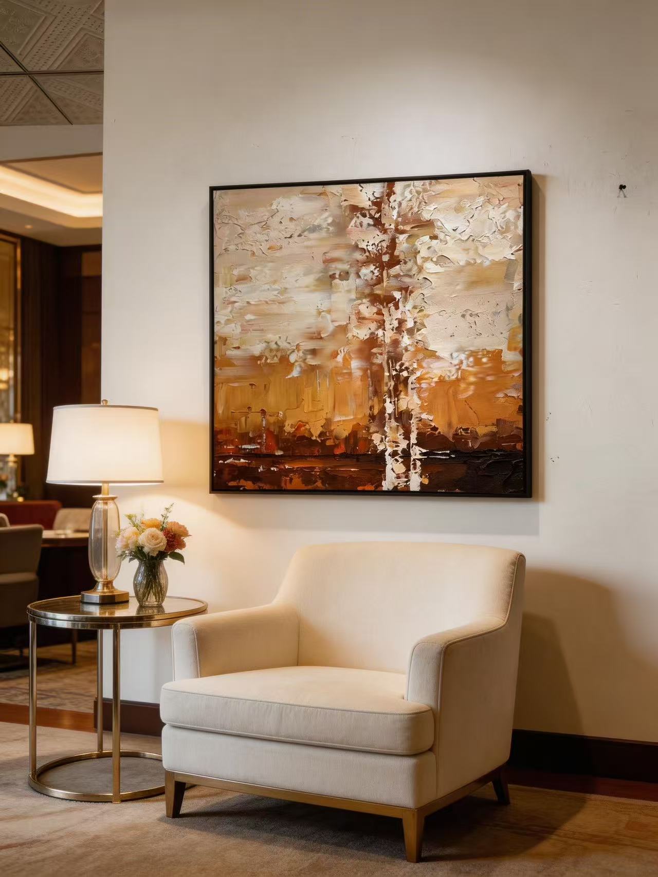 Dark brown  Minimalist Abstract Painting #SMC 006